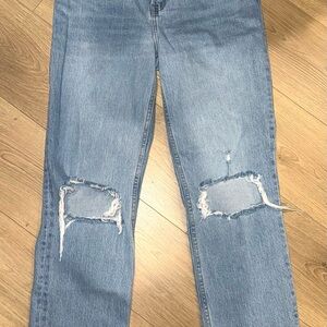 Abercrombie & Fitch 90s Straight Ultra High Rise Jeans Size 29 Distressed